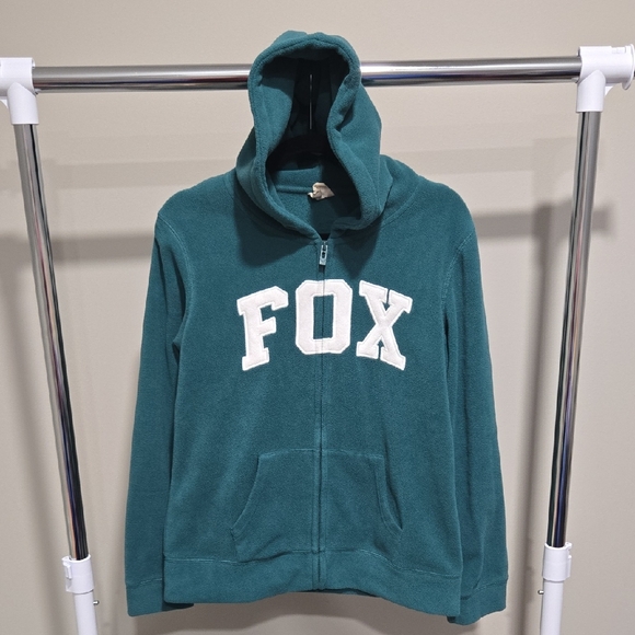 Fox Tops - Vntg Sz M-L (1) FOX Womens Zip Up Fleece Winter Cold Weather Hooded Sweatshirt